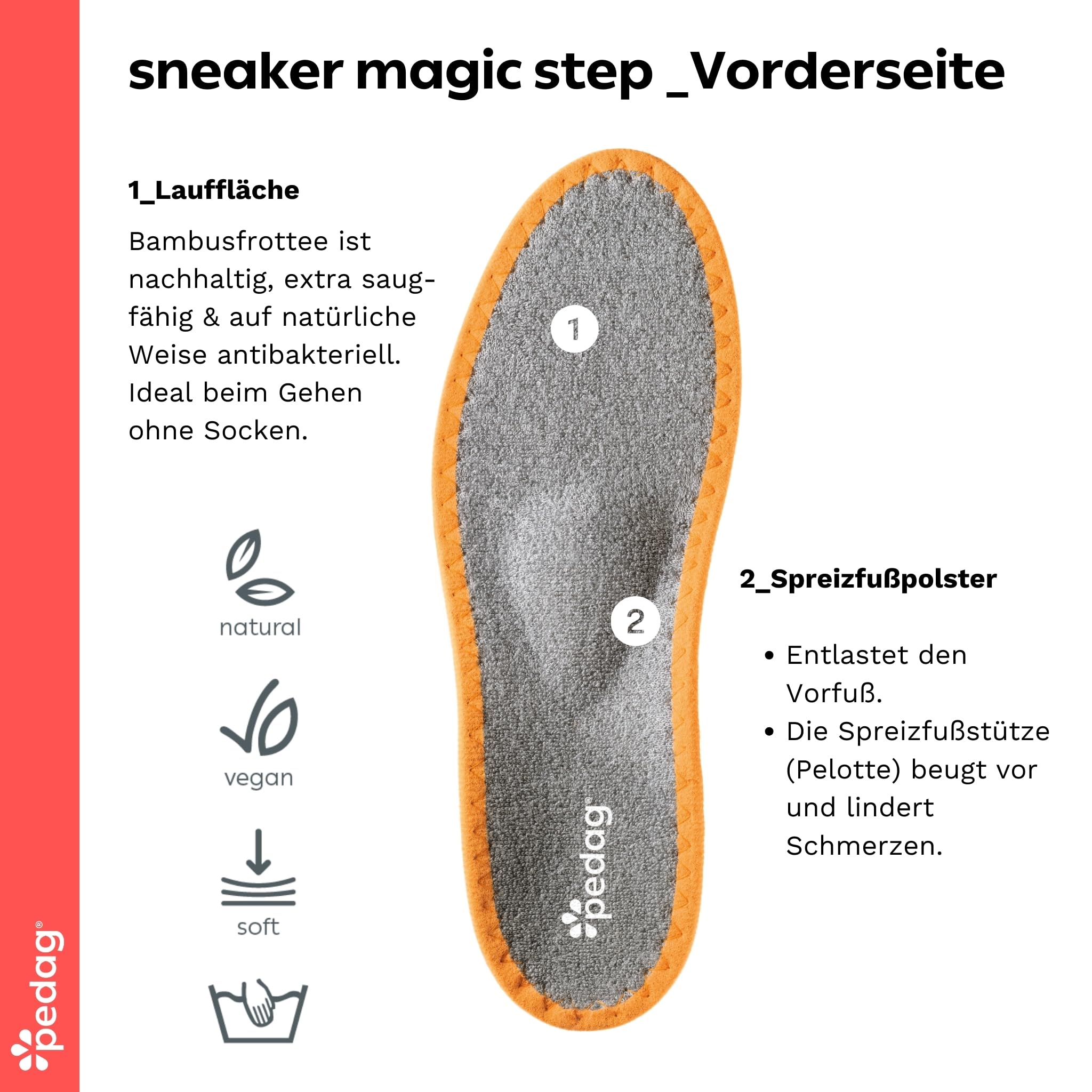 pedag-sneaker-magic-step-memory-schaum-einlegesohle image 4