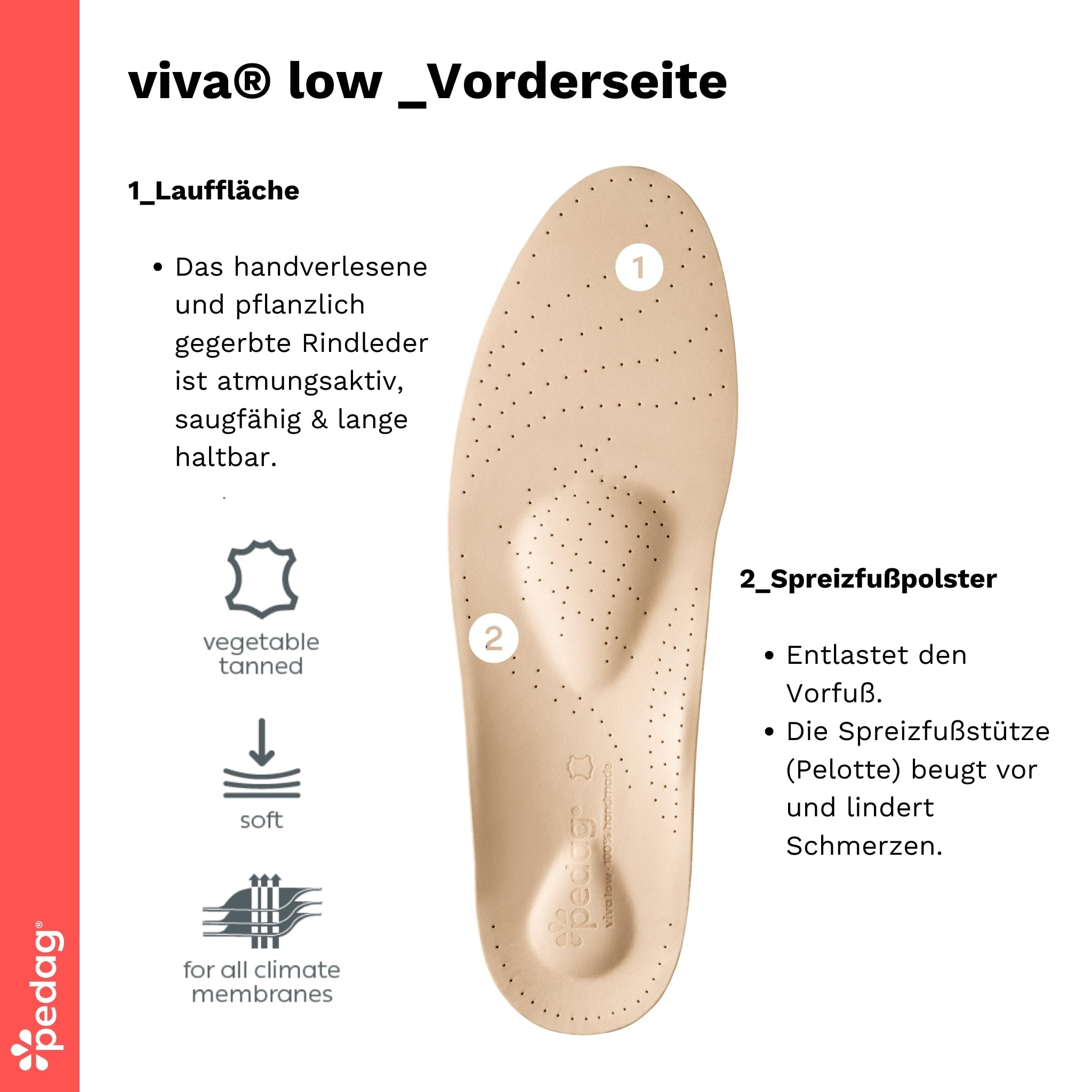 pedag-viva-low-leder-einlegesohle-senk-spreizfu-mit-pelotte-f-r-sneaker image 5