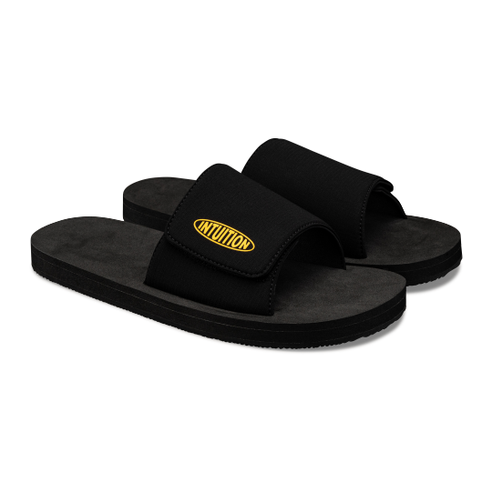 intuition-slides-black-gold-pantoletten-unisex image 1