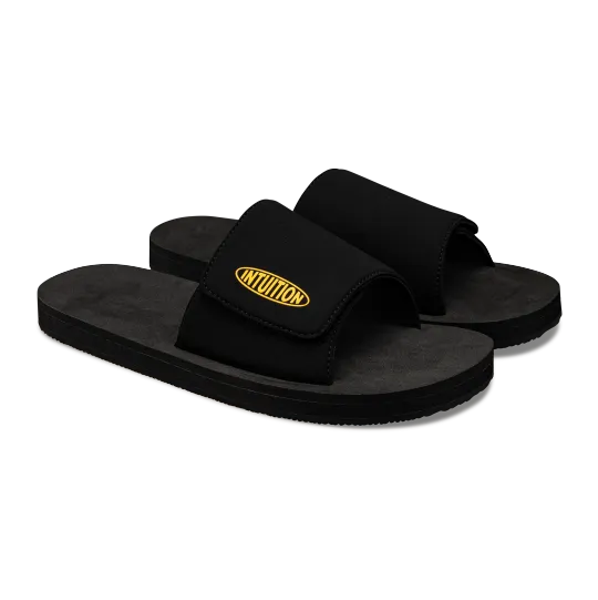 intuition-slides-black-gold-pantoletten-unisex image 1