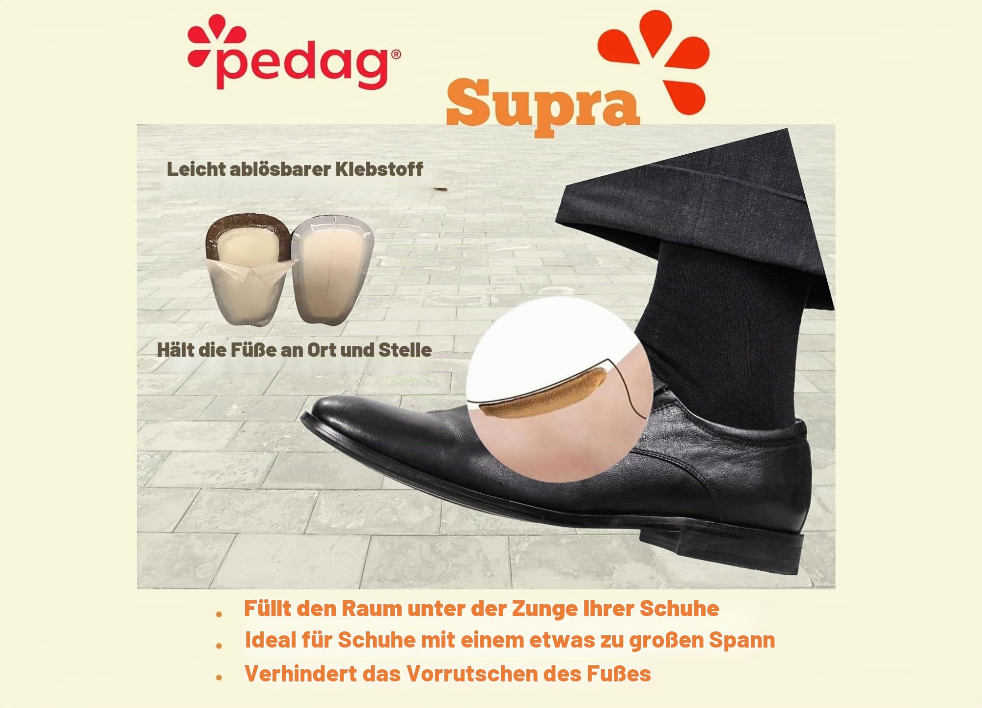 pedag-supra-leder-laschenpolster-mit-memory-schaum-s-m-braun image 3