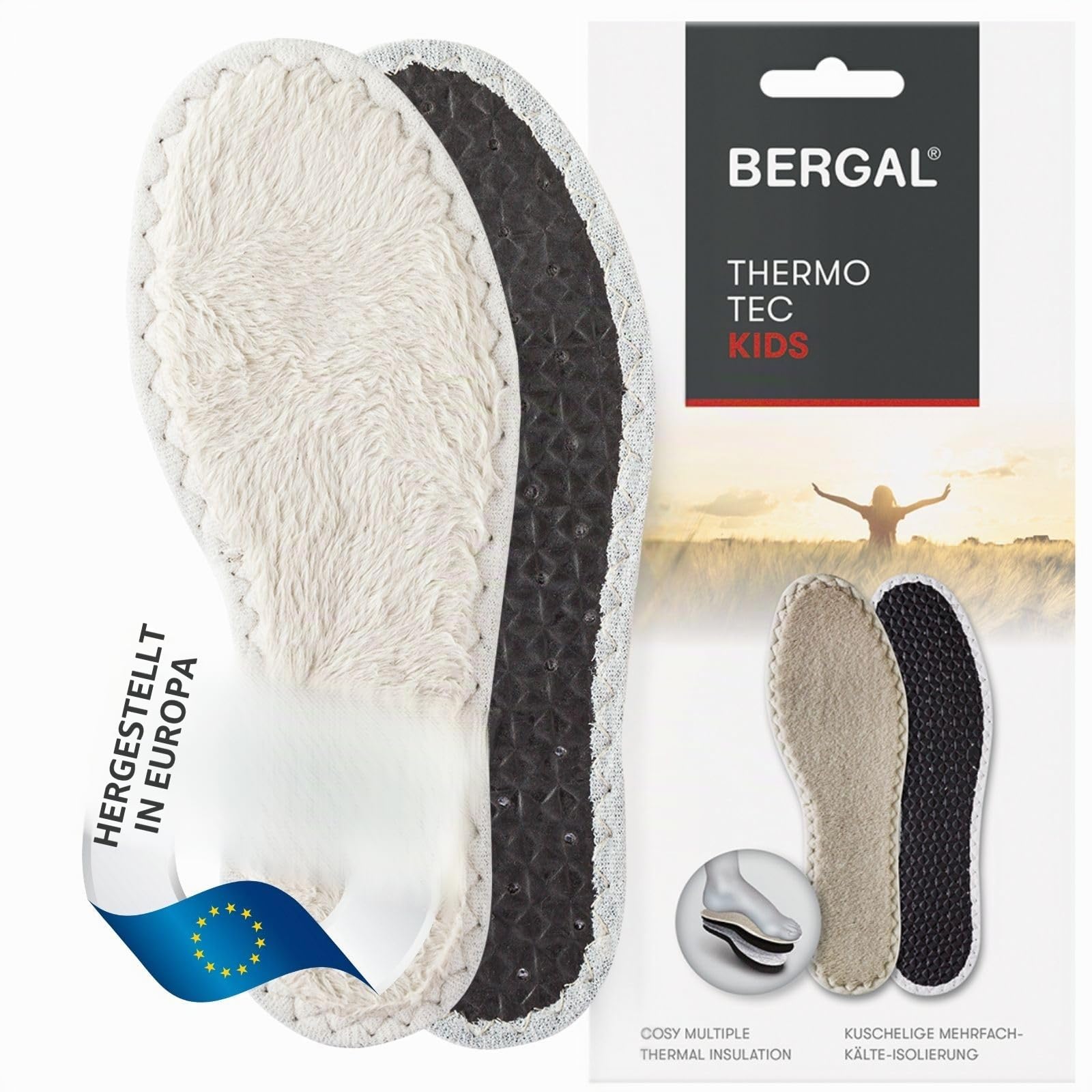 bergal-thermo-tec-kinder-wintersohle-flauschige-w-rmesohle-1-paar-gr-33 image 2