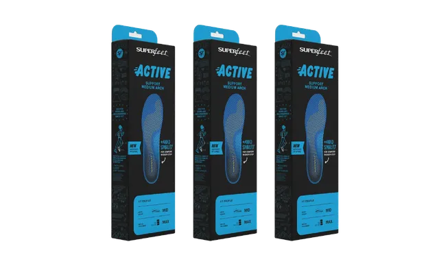superfeet-active-support-medium-arch-einlegesohlen-3er-pack image 1