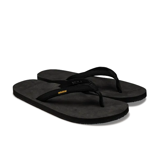 intuition-sandals-black-gold-flip-flops-unisex image 1