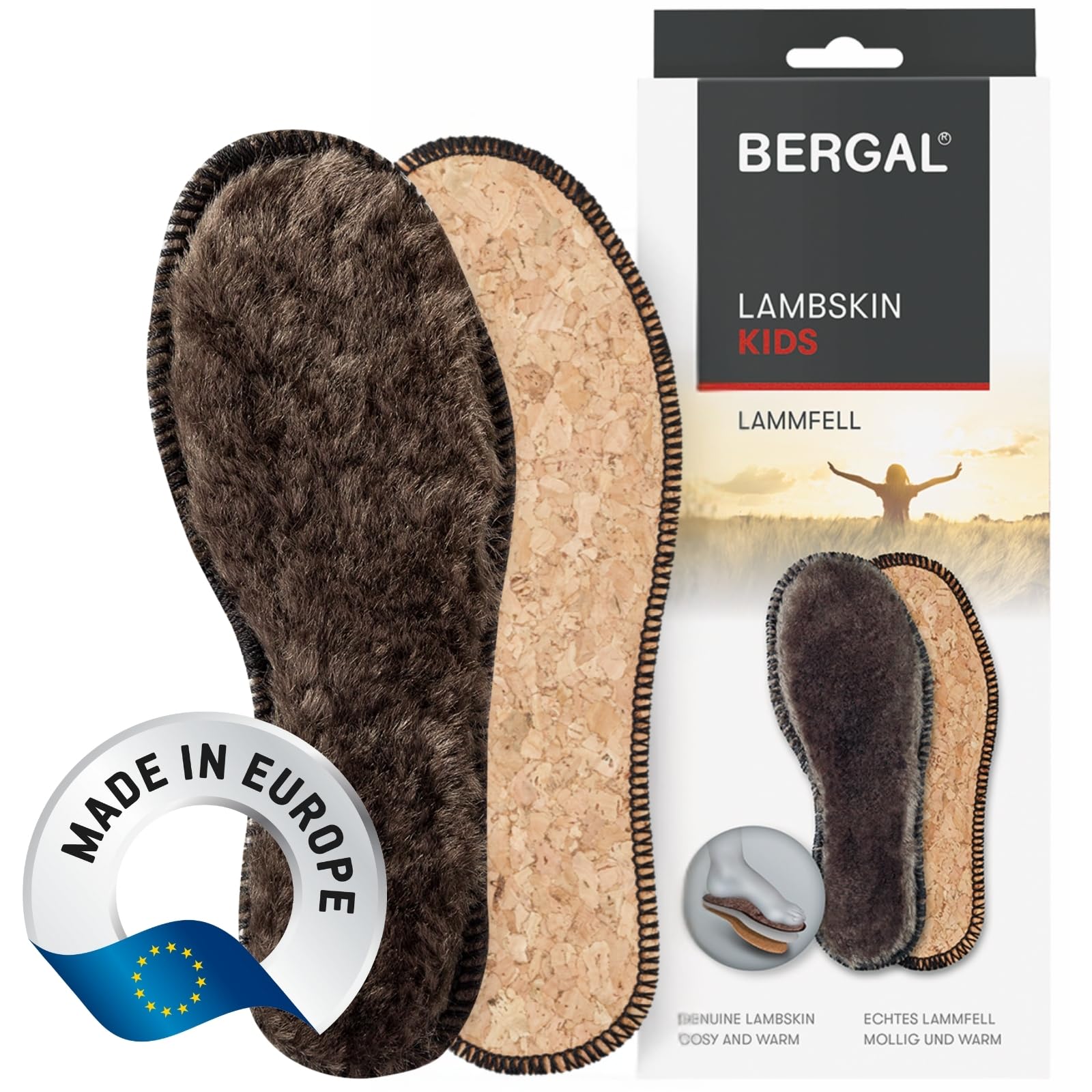 bergal-lambskin-kinder-lammfell-sohle-winter-thermosohle-mit-kork image 1