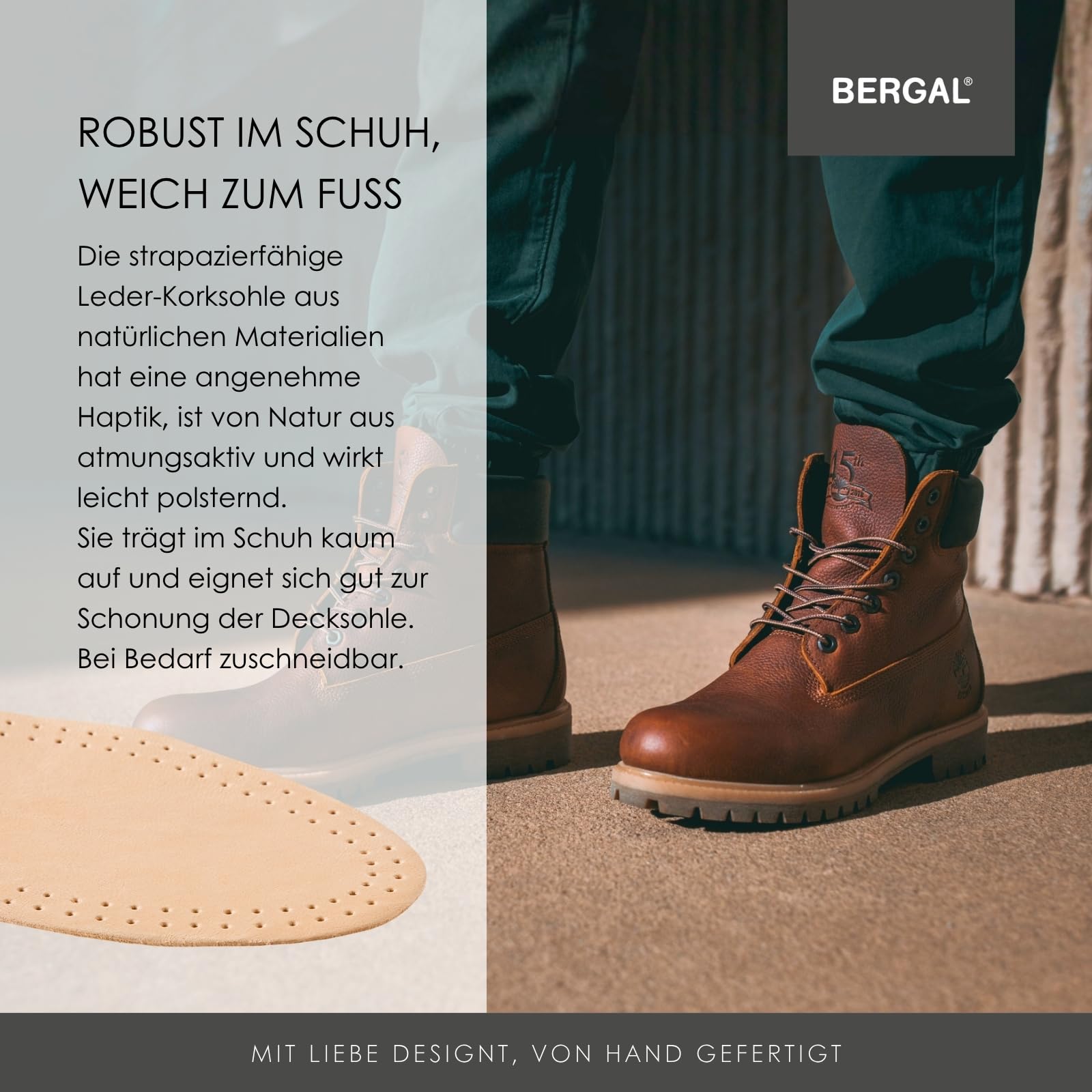 bergal-leather-leder-einlegesohlen-naturkork-1-paar-gr-45-atmungsaktiv image 4