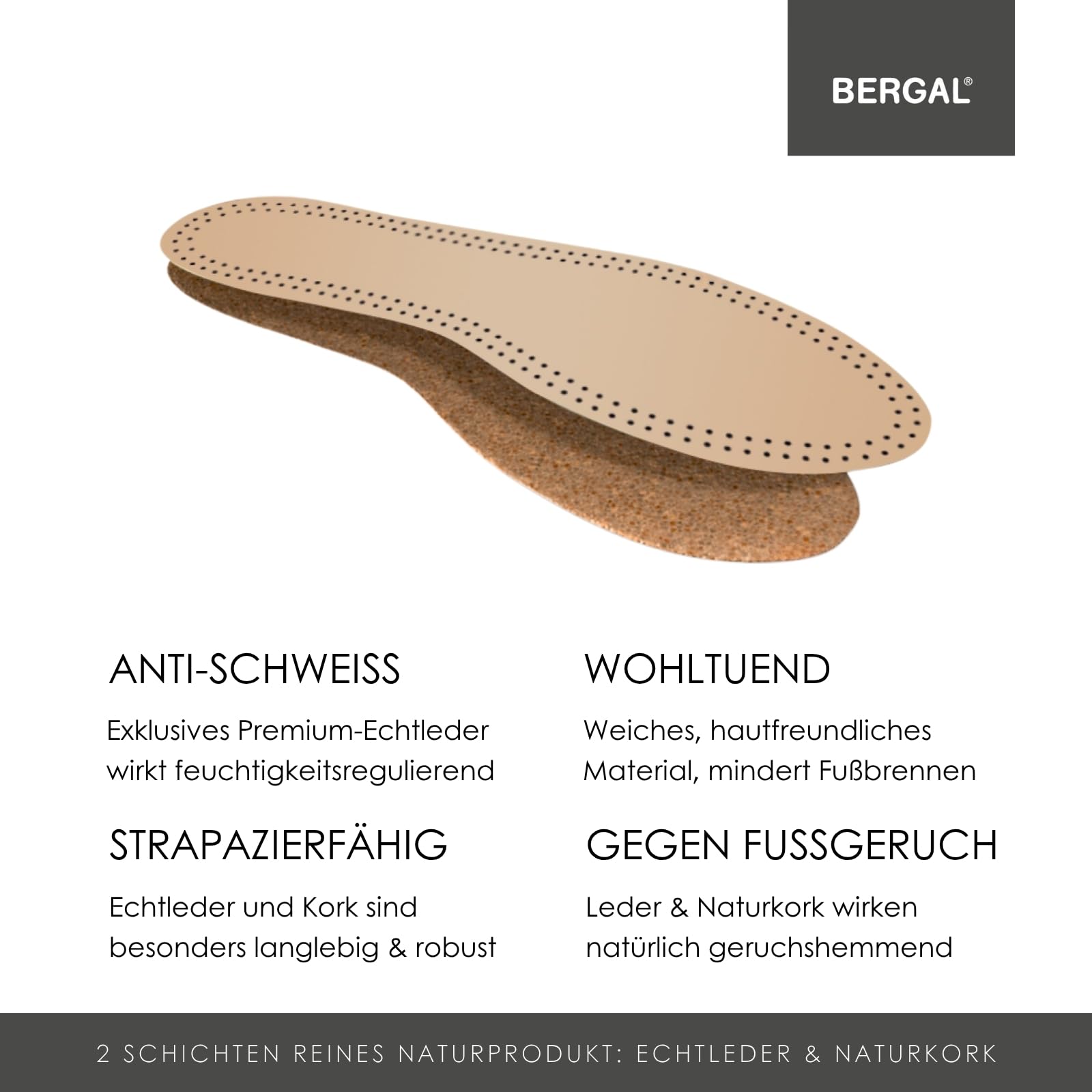 bergal-leather-leder-einlegesohlen-naturkork-1-paar-gr-45-atmungsaktiv image 5