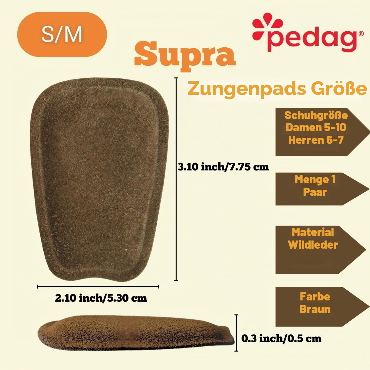 pedag-supra-leder-laschenpolster-mit-memory-schaum-s-m-braun image 4