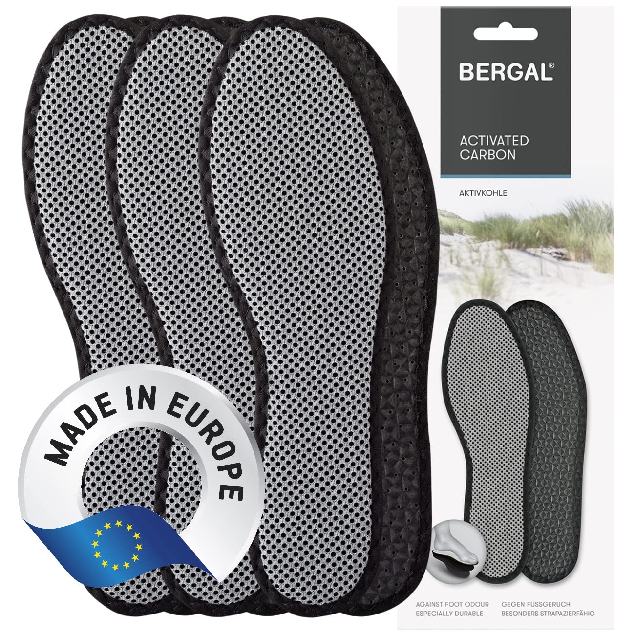 bergal-activated-carbon-hygienische-einlegesohlen-3-paar-gr-40-gegen-schwei-f-e image 1